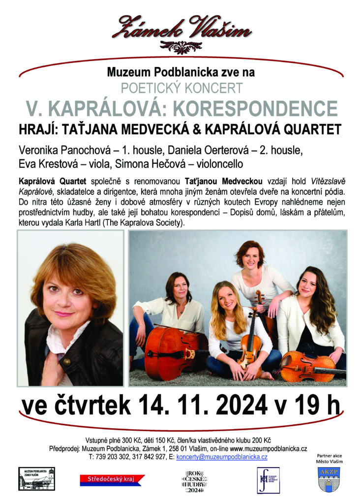 Koncert V. Kaprálová: Korespondence